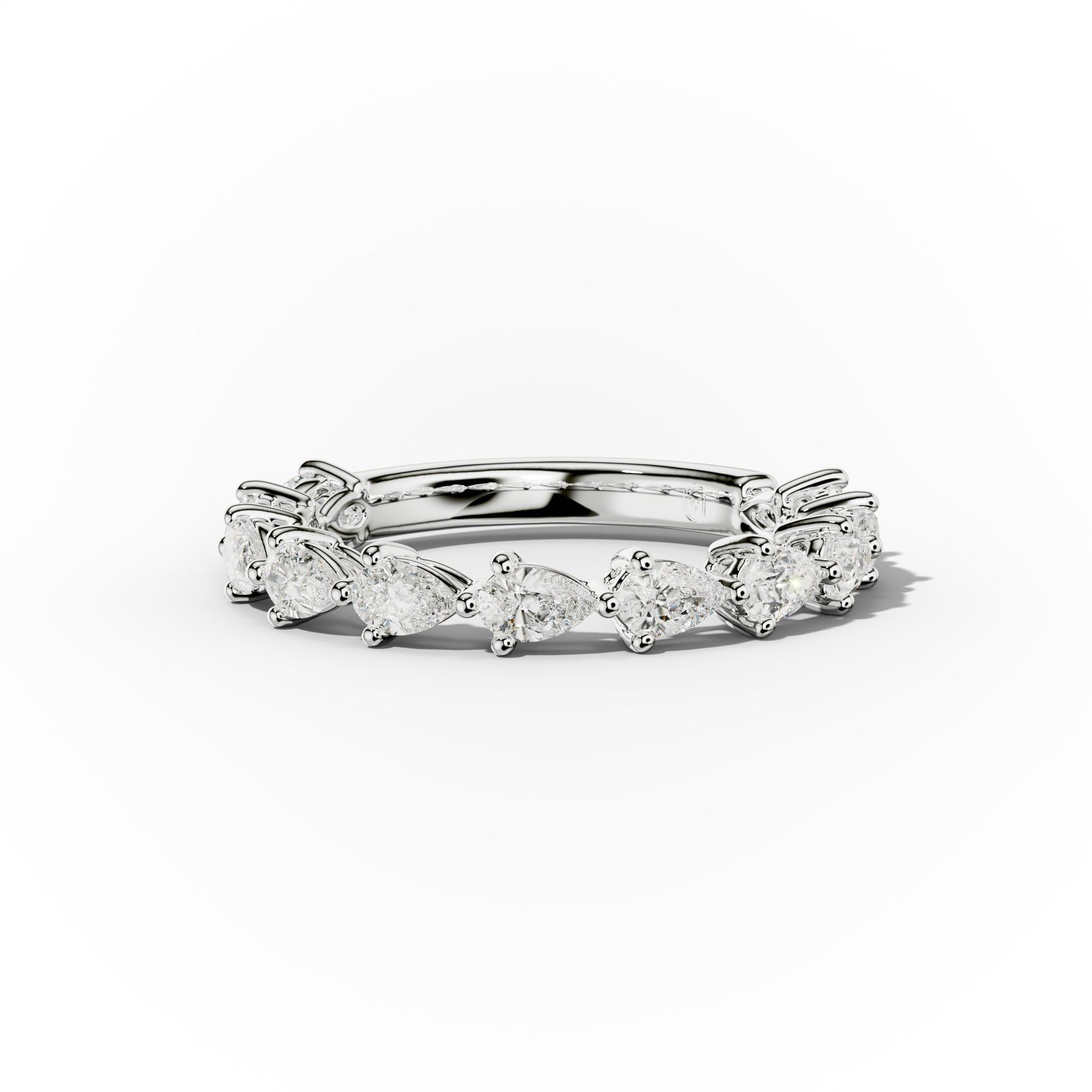 1.0 Carat East West Pear Shape Diamond Anniversary Band